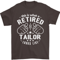 This Is What a Retired Tailor Looks Like Mens T-Shirt Cotton Gildan Dark Chocolate