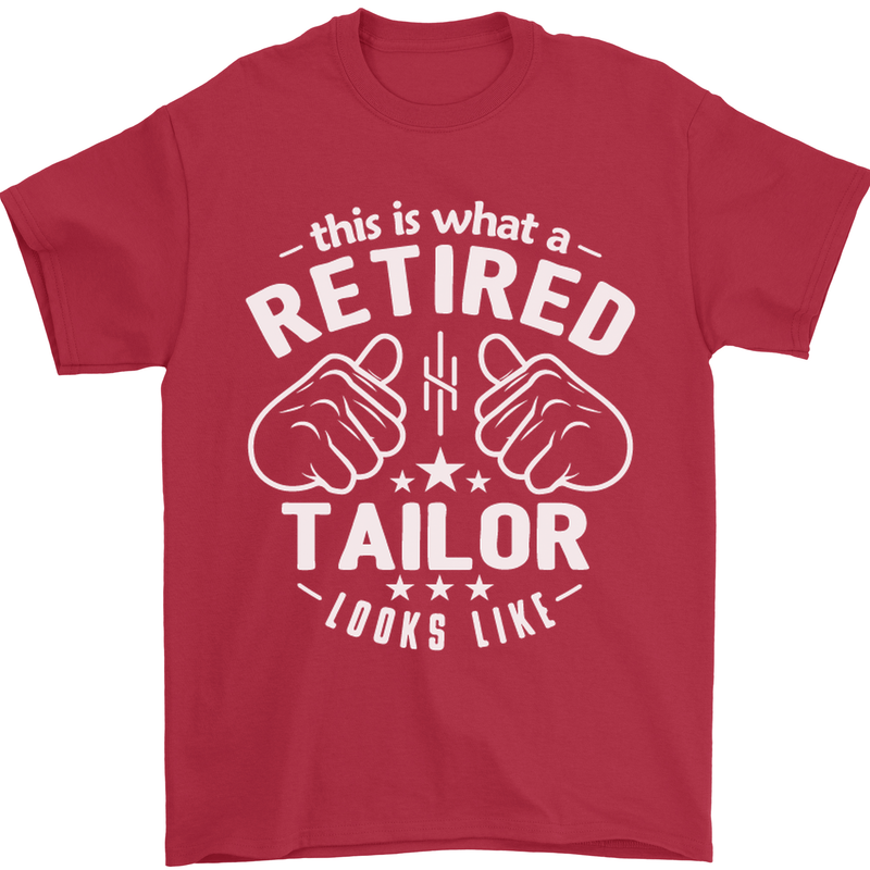 This Is What a Retired Tailor Looks Like Mens T-Shirt Cotton Gildan Red
