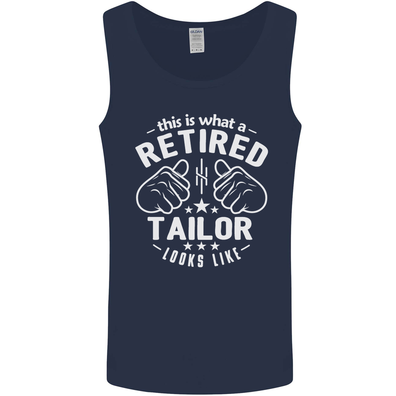 This Is What a Retired Tailor Looks Like Mens Vest Tank Top Navy Blue