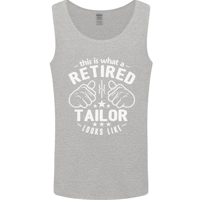 This Is What a Retired Tailor Looks Like Mens Vest Tank Top Sports Grey