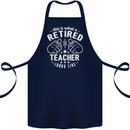 This Is What a Retired Teacher Looks Like Cotton Apron 100% Organic Navy Blue