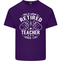 This Is What a Retired Teacher Looks Like Mens Cotton T-Shirt Tee Top Purple