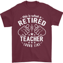 This Is What a Retired Teacher Looks Like Mens T-Shirt Cotton Gildan Maroon