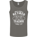 This Is What a Retired Teacher Looks Like Mens Vest Tank Top Charcoal