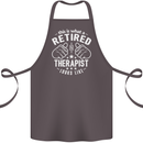 This Is What a Retired Therapist Looks Like Cotton Apron 100% Organic Dark Grey