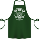 This Is What a Retired Therapist Looks Like Cotton Apron 100% Organic Forest Green