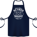 This Is What a Retired Therapist Looks Like Cotton Apron 100% Organic Navy Blue