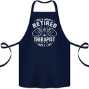 This Is What a Retired Therapist Looks Like Cotton Apron 100% Organic Navy Blue