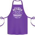 This Is What a Retired Therapist Looks Like Cotton Apron 100% Organic Purple