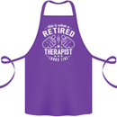 This Is What a Retired Therapist Looks Like Cotton Apron 100% Organic Purple