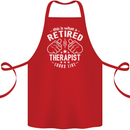 This Is What a Retired Therapist Looks Like Cotton Apron 100% Organic Red