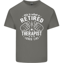 This Is What a Retired Therapist Looks Like Mens Cotton T-Shirt Tee Top Charcoal