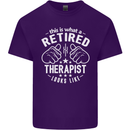 This Is What a Retired Therapist Looks Like Mens Cotton T-Shirt Tee Top Purple
