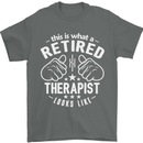 This Is What a Retired Therapist Looks Like Mens T-Shirt Cotton Gildan Charcoal