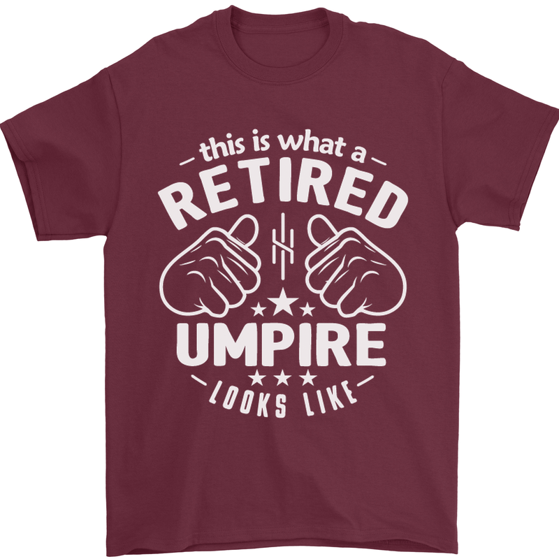 This Is What a Retired Umpire Looks Like Mens T-Shirt Cotton Gildan Maroon