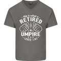 This Is What a Retired Umpire Looks Like Mens V-Neck Cotton T-Shirt Charcoal