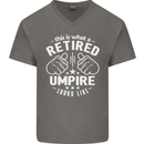 This Is What a Retired Umpire Looks Like Mens V-Neck Cotton T-Shirt Charcoal