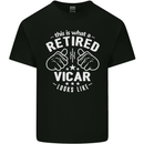 This Is What a Retired Vicar Looks Like Mens Cotton T-Shirt Tee Top Black
