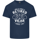 This Is What a Retired Vicar Looks Like Mens Cotton T-Shirt Tee Top Navy Blue