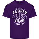 This Is What a Retired Vicar Looks Like Mens Cotton T-Shirt Tee Top Purple