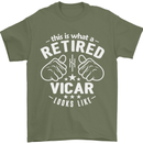 This Is What a Retired Vicar Looks Like Mens T-Shirt Cotton Gildan Military Green