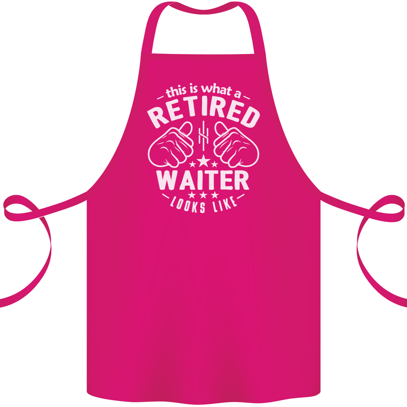This Is What a Retired Waiter Looks Like Cotton Apron 100% Organic Pink