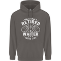 This Is What a Retired Waiter Looks Like Mens 80% Cotton Hoodie Charcoal