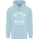 This Is What a Retired Waiter Looks Like Mens 80% Cotton Hoodie Light Blue