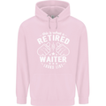 This Is What a Retired Waiter Looks Like Mens 80% Cotton Hoodie Light Pink