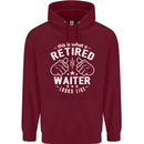 This Is What a Retired Waiter Looks Like Mens 80% Cotton Hoodie Maroon