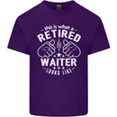 This Is What a Retired Waiter Looks Like Mens Cotton T-Shirt Tee Top Purple