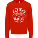 This Is What a Retired Waiter Looks Like Mens Sweatshirt Jumper Bright Red