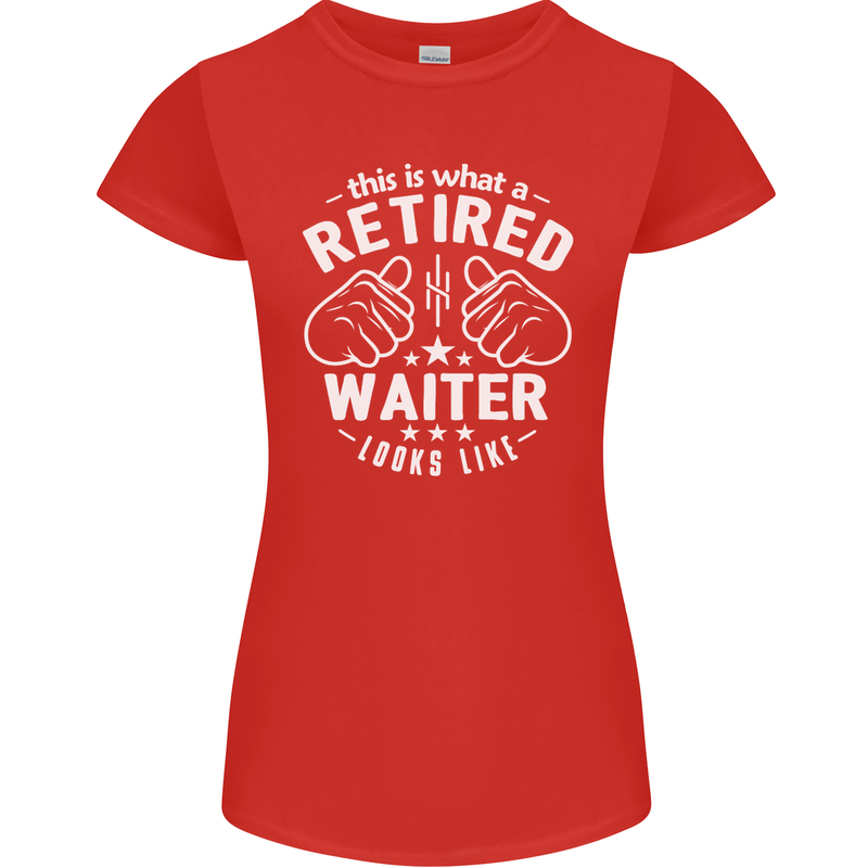 This Is What a Retired Waiter Looks Like Womens Petite Cut T-Shirt Red