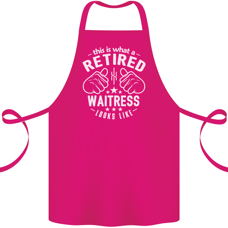 This Is What a Retired Waitress Looks Like Cotton Apron 100% Organic Pink