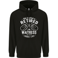This Is What a Retired Waitress Looks Like Mens 80% Cotton Hoodie Black
