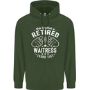 This Is What a Retired Waitress Looks Like Mens 80% Cotton Hoodie Forest Green