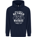 This Is What a Retired Waitress Looks Like Mens 80% Cotton Hoodie Navy Blue