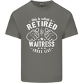 This Is What a Retired Waitress Looks Like Mens Cotton T-Shirt Tee Top Charcoal