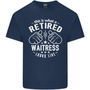 This Is What a Retired Waitress Looks Like Mens Cotton T-Shirt Tee Top Navy Blue