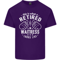 This Is What a Retired Waitress Looks Like Mens Cotton T-Shirt Tee Top Purple