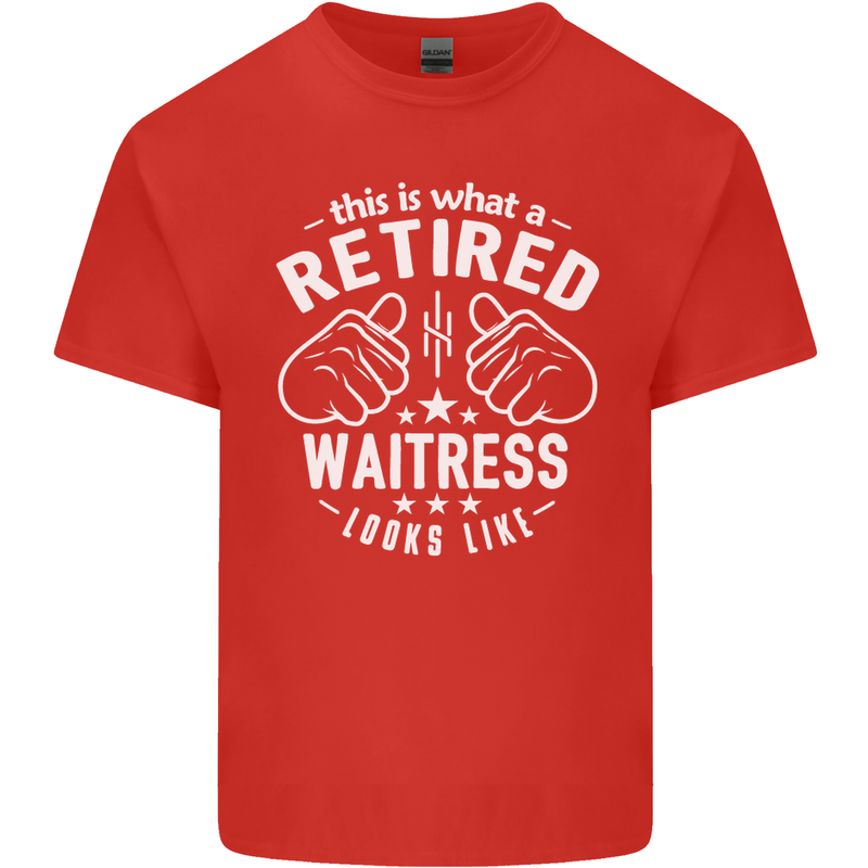This Is What a Retired Waitress Looks Like Mens Cotton T-Shirt Tee Top Red