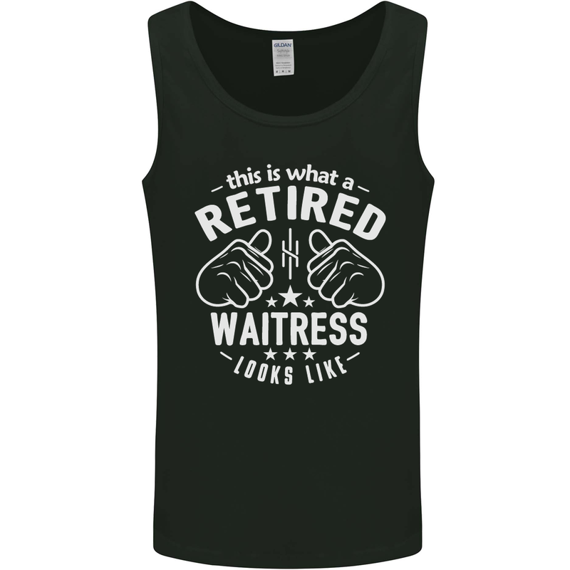 This Is What a Retired Waitress Looks Like Mens Vest Tank Top Black