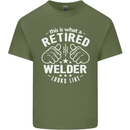 This Is What a Retired Welder Looks Like Mens Cotton T-Shirt Tee Top Military Green