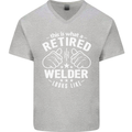 This Is What a Retired Welder Looks Like Mens V-Neck Cotton T-Shirt Sports Grey