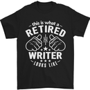 This Is What a Retired Writer Looks Like Mens T-Shirt Cotton Gildan Black