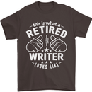 This Is What a Retired Writer Looks Like Mens T-Shirt Cotton Gildan Dark Chocolate