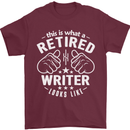This Is What a Retired Writer Looks Like Mens T-Shirt Cotton Gildan Maroon