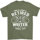This Is What a Retired Writer Looks Like Mens T-Shirt Cotton Gildan Military Green