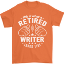 This Is What a Retired Writer Looks Like Mens T-Shirt Cotton Gildan Orange