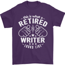 This Is What a Retired Writer Looks Like Mens T-Shirt Cotton Gildan Purple